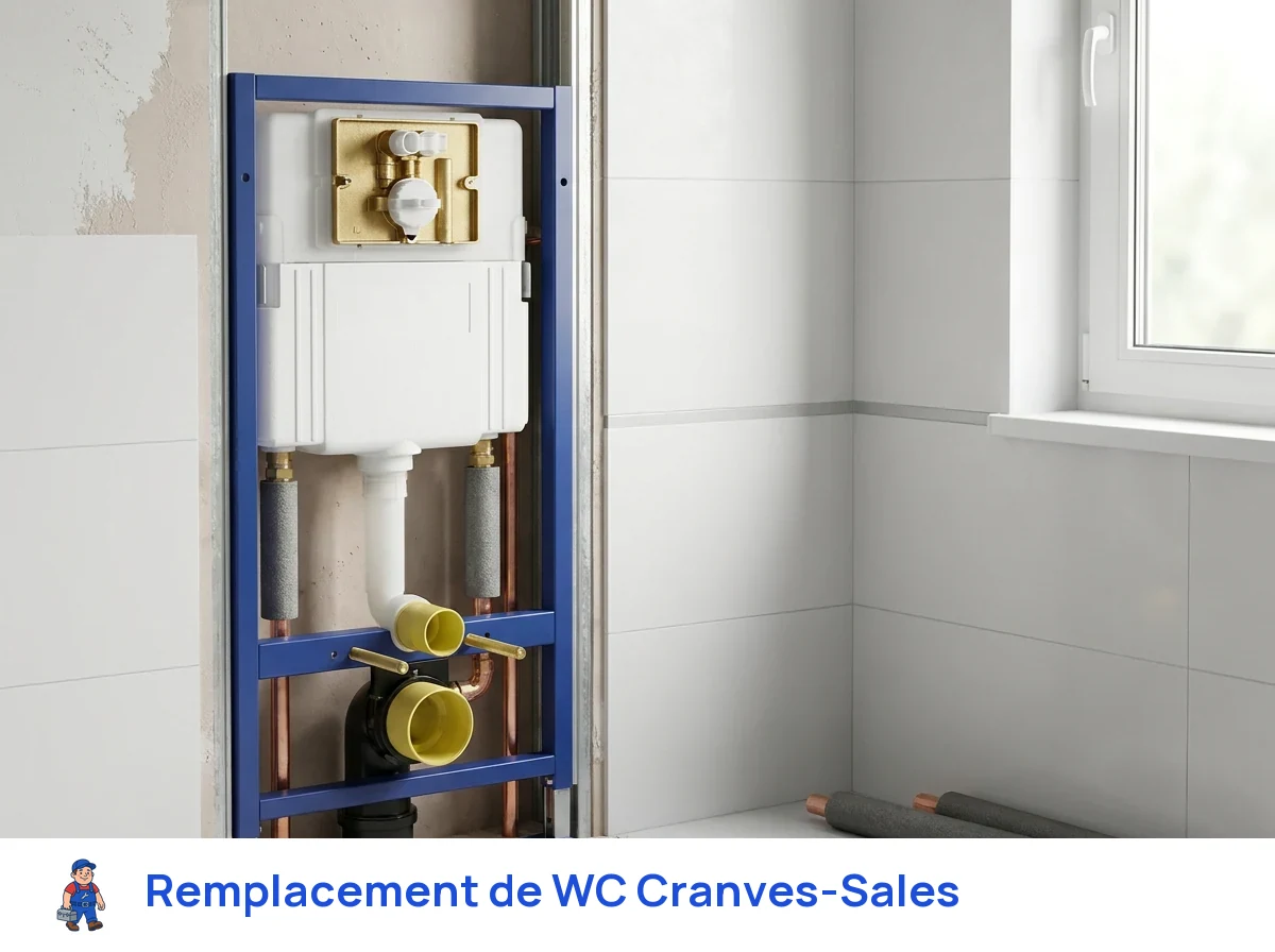 Remplacement de WC à Cranves-Sales